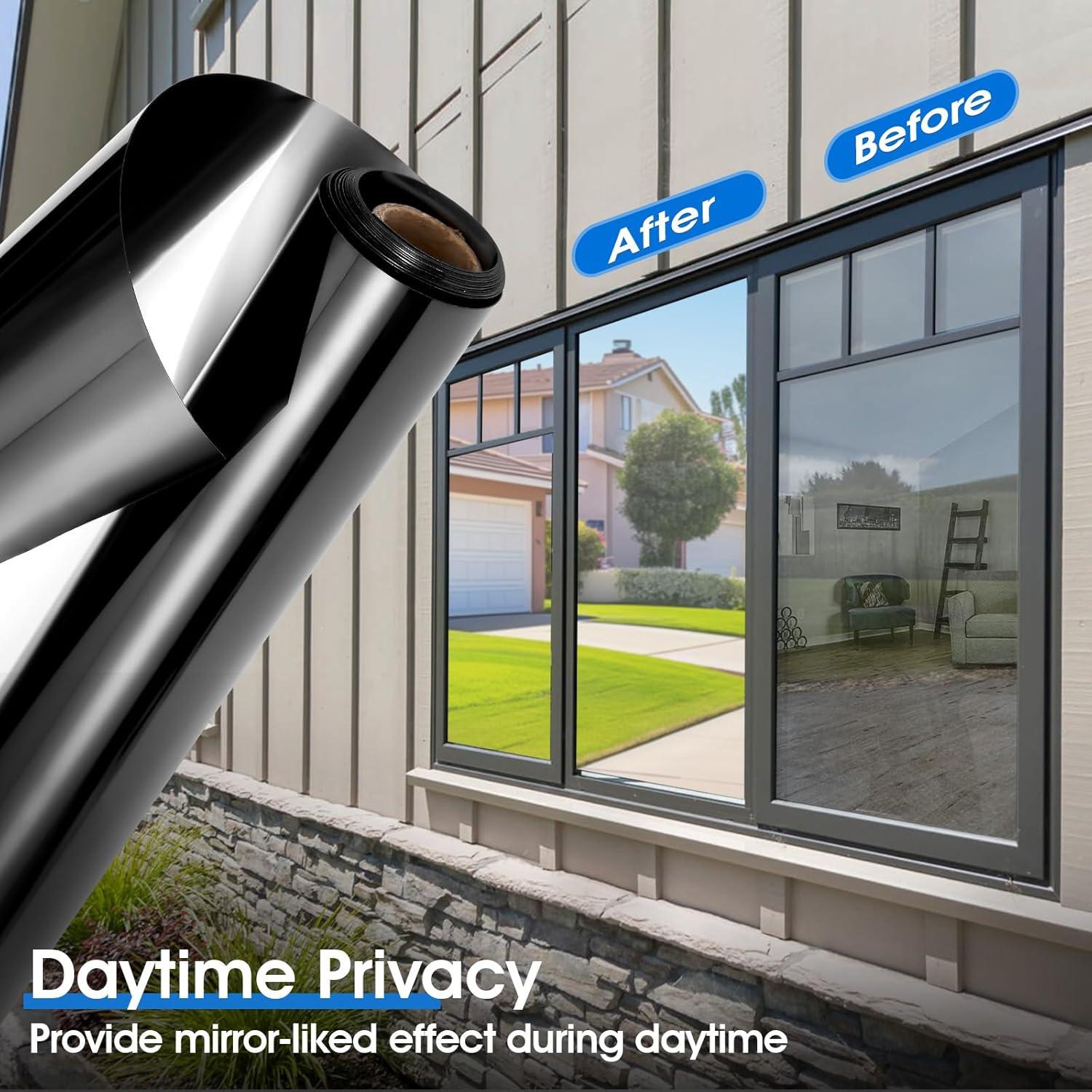 Película de Privacidad Coavas 44.5x200 cm Anti UV Cling Estático