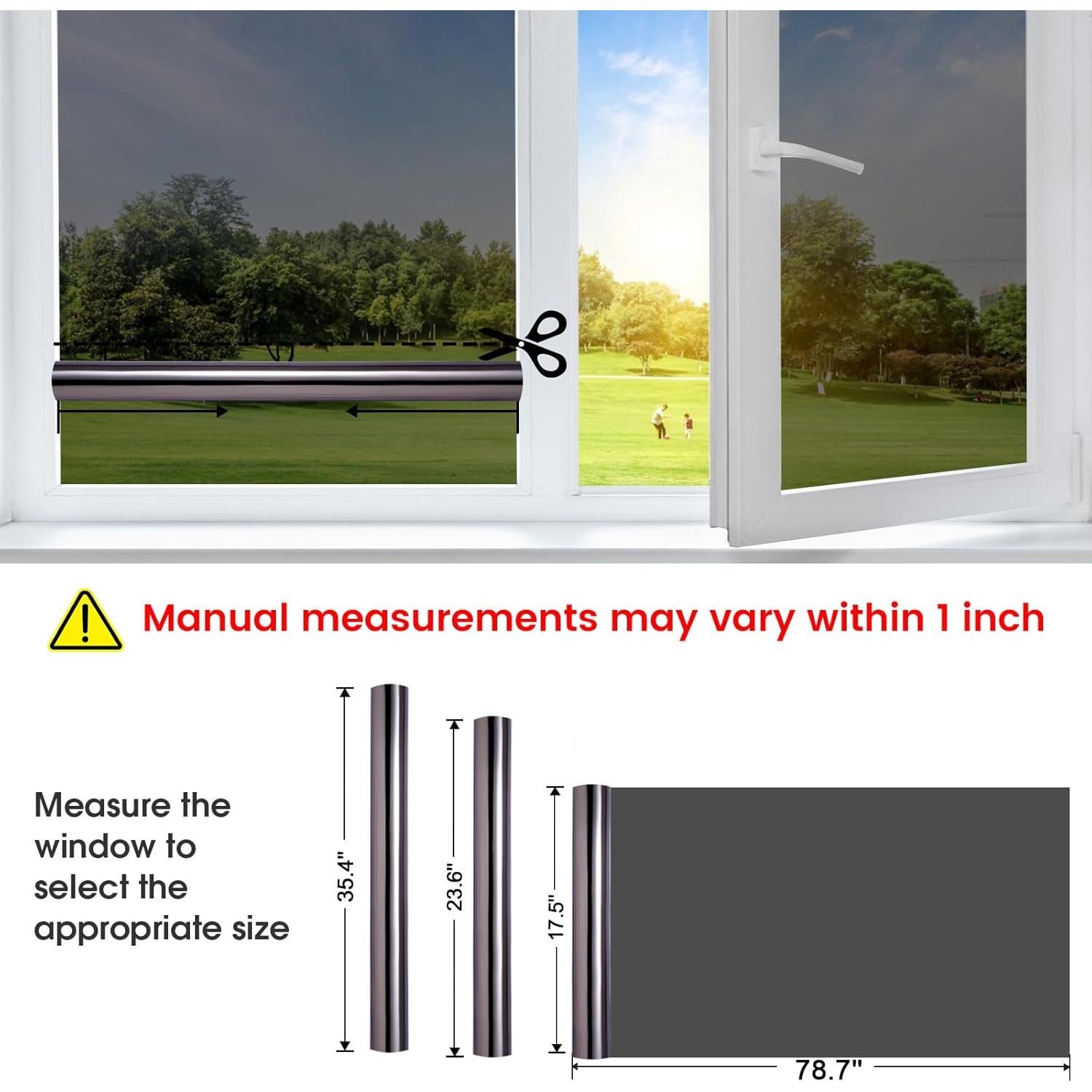 Película de Privacidad Coavas 44.5x200 cm Anti UV Cling Estático