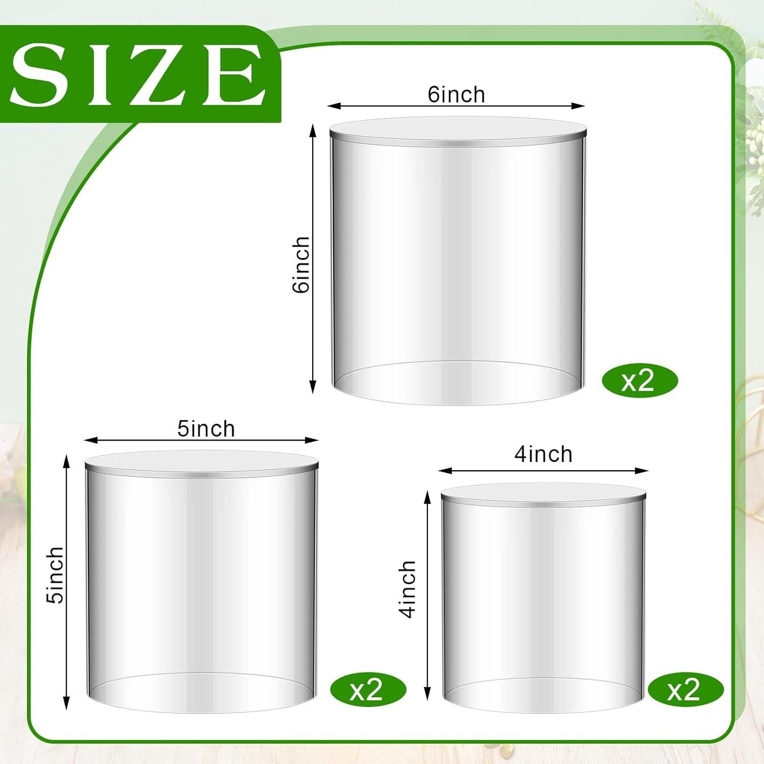 6 Soportes Acrílicos Redondos para Exhibición 10-15 cm DoubleFill