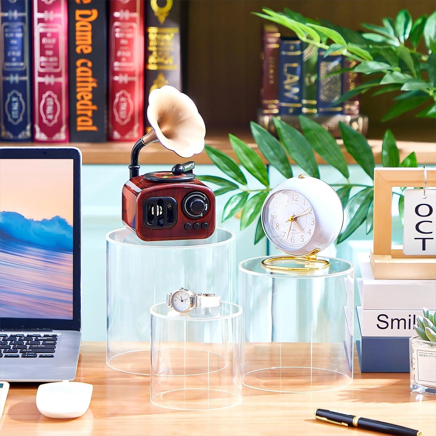 6 Soportes Acrílicos Redondos para Exhibición 10-15 cm DoubleFill