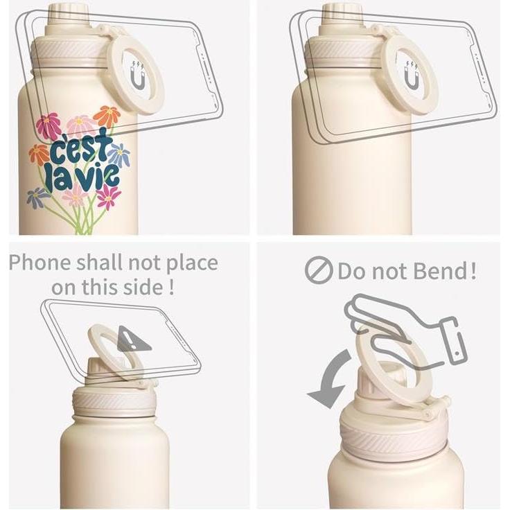 Botella de Agua Acero Inoxidable ZTAR 622 ml Aislada con Soporte