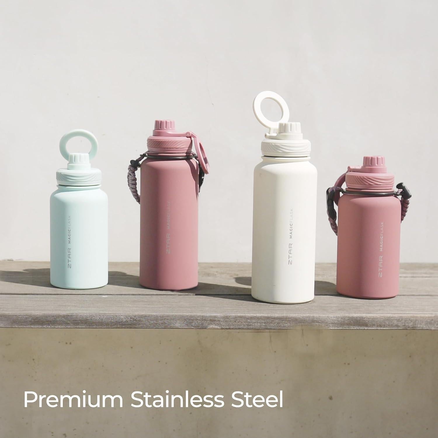 Botella de Agua Acero Inoxidable ZTAR 622 ml Aislada con Soporte