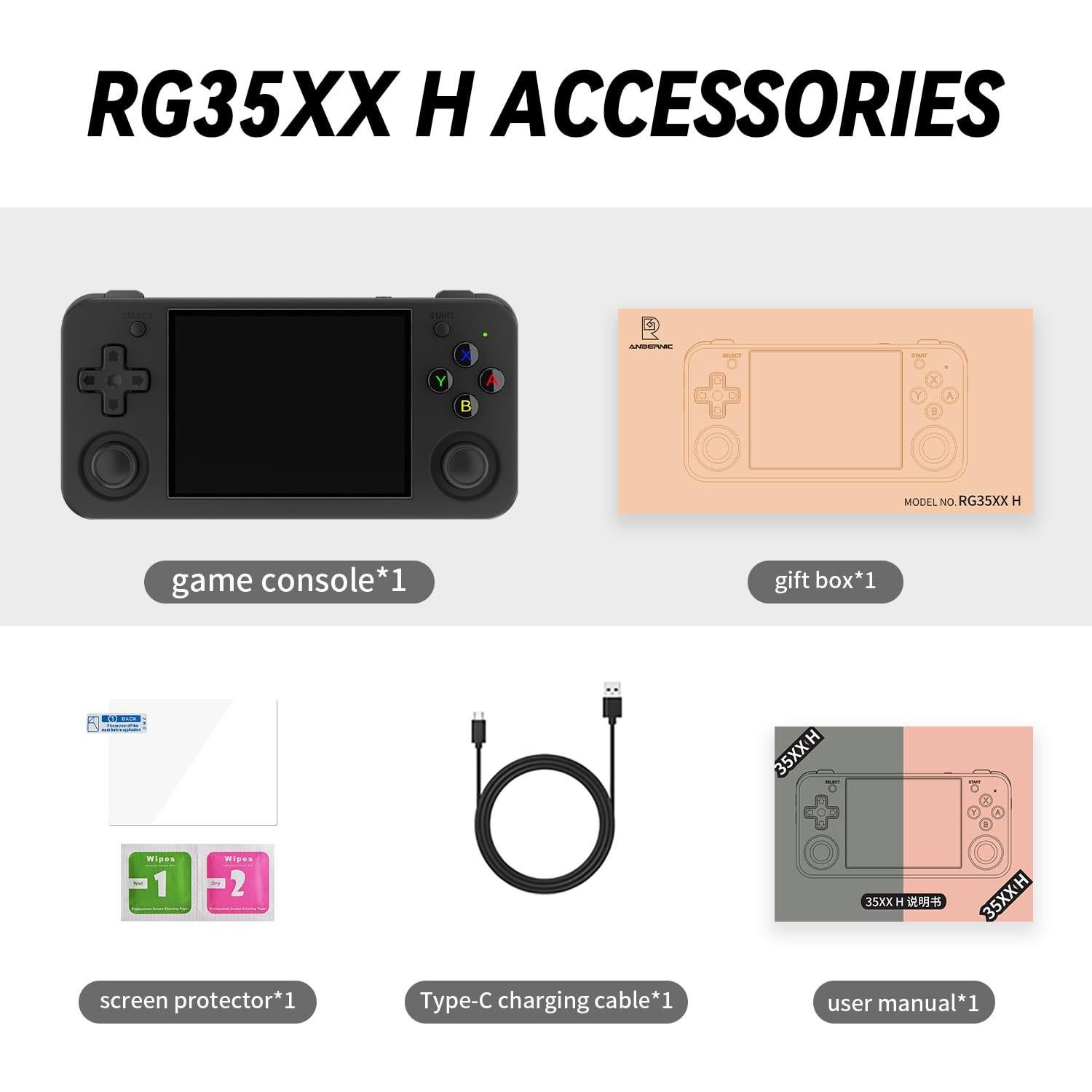 Consola de juegos portátil Anbernic RG35XX H 64GB pantalla 3.5"