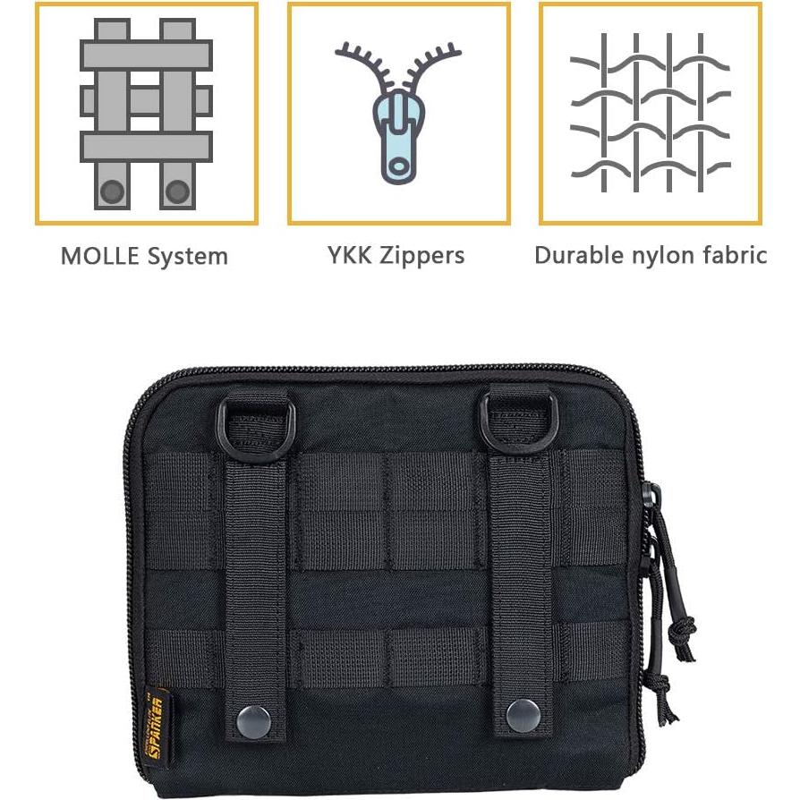 Bolsa Táctica Molle EDC EXCELENTE ELITE SPANKER Negra 23x19x2.6cm