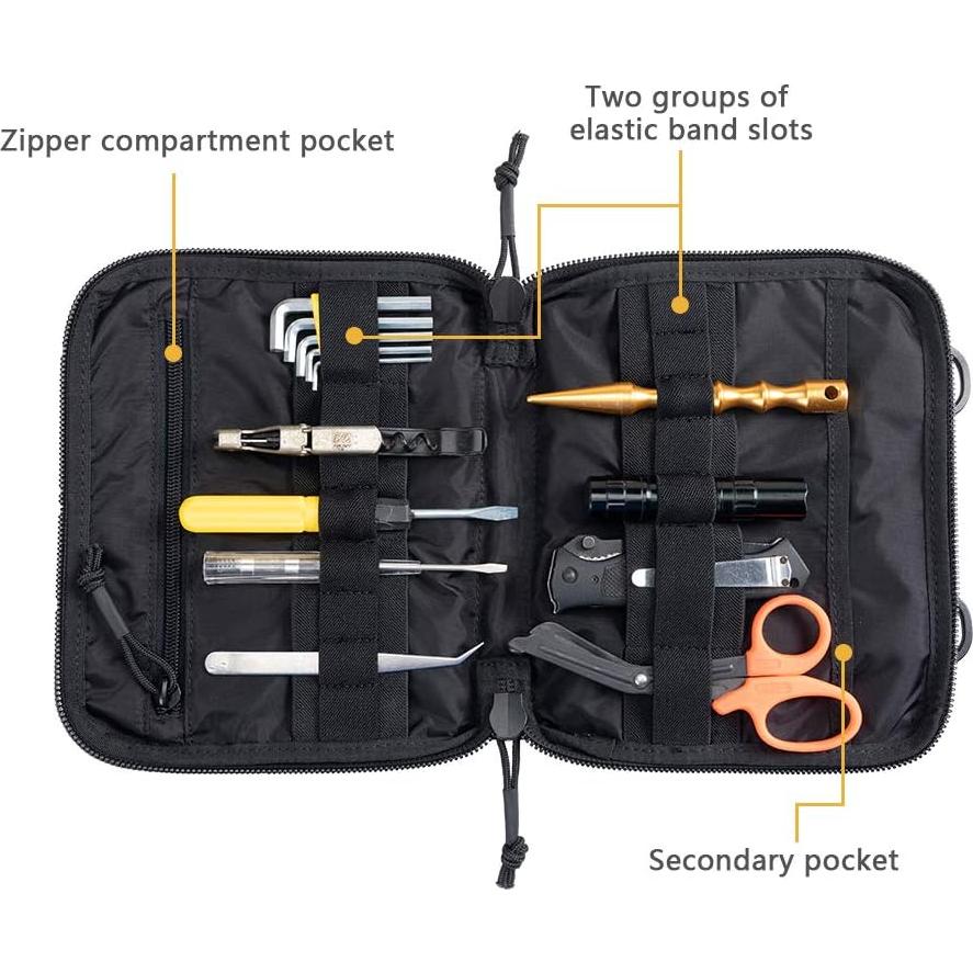 Bolsa Táctica Molle EDC EXCELENTE ELITE SPANKER Negra 23x19x2.6cm