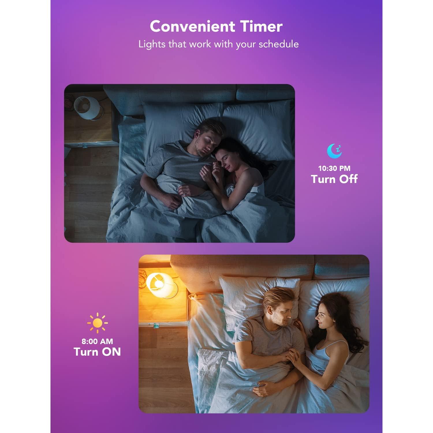 Bombillas Inteligentes Govee H6008, RGBWW, 800 Lúmenes, Paquete de 2