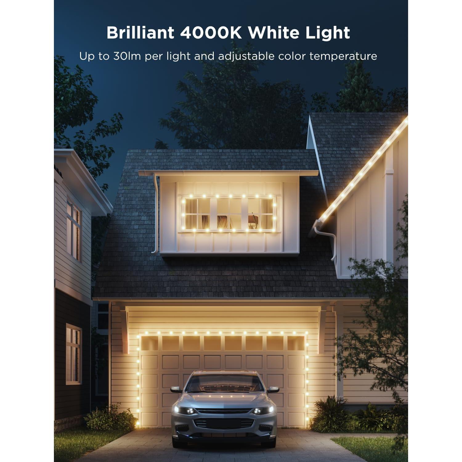 Luces LED de tira exterior Govee H703A 50 pies RGBIC IP65