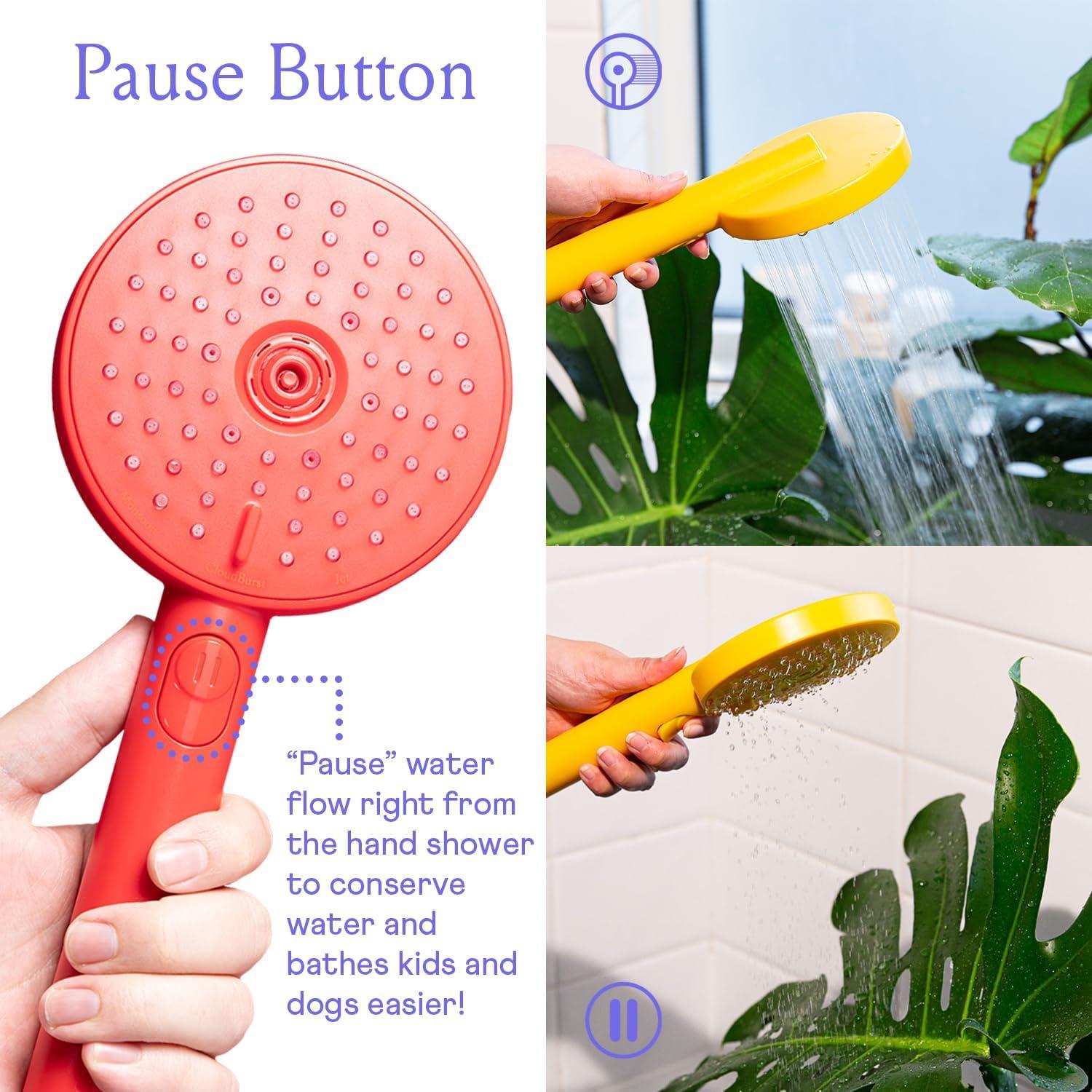 Ducha de Mano Sproos! Alta Presión 3 Funciones Negro 177.8 cm