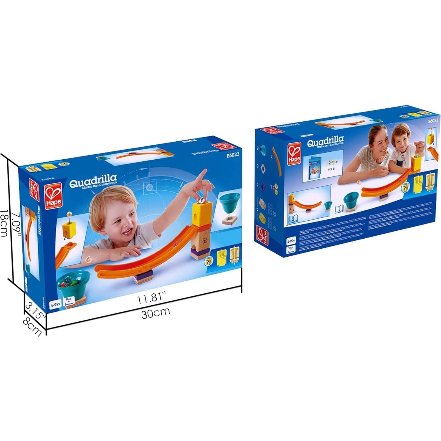 Hape Quadrilla Mega Skatepark Pista de Canicas 17 Piezas