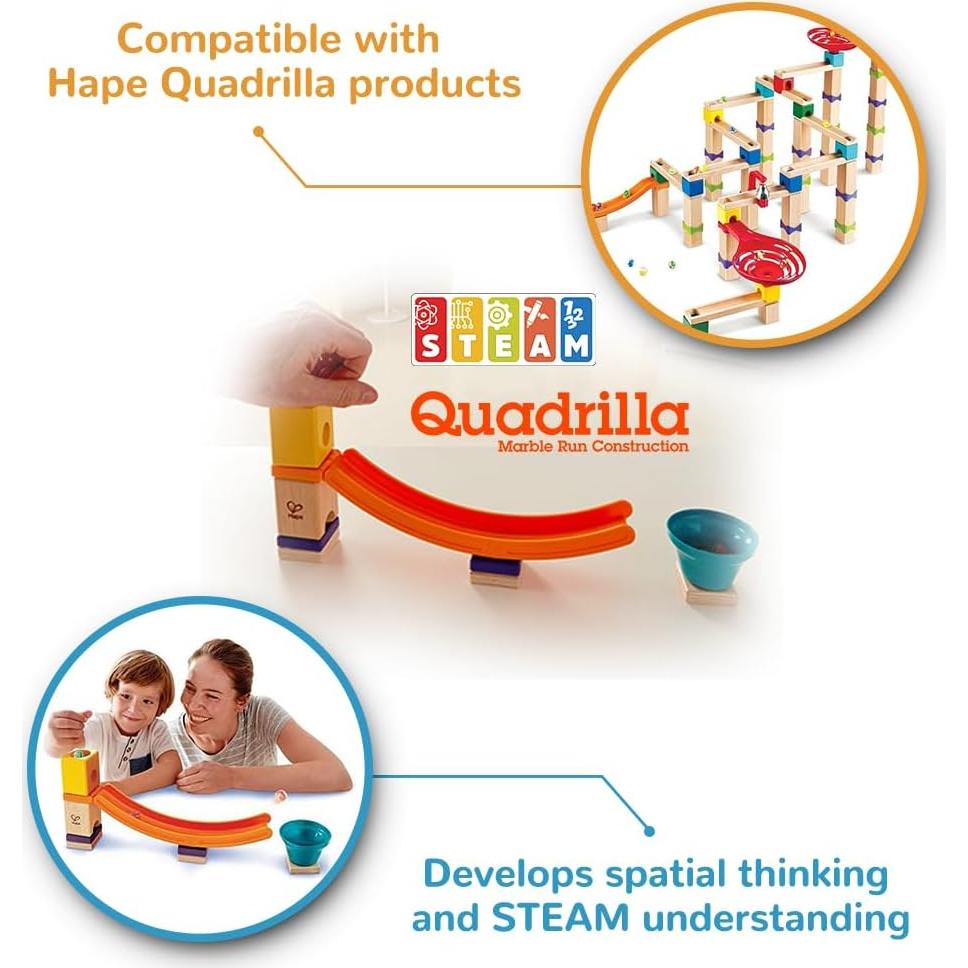 Hape Quadrilla Mega Skatepark Pista de Canicas 17 Piezas