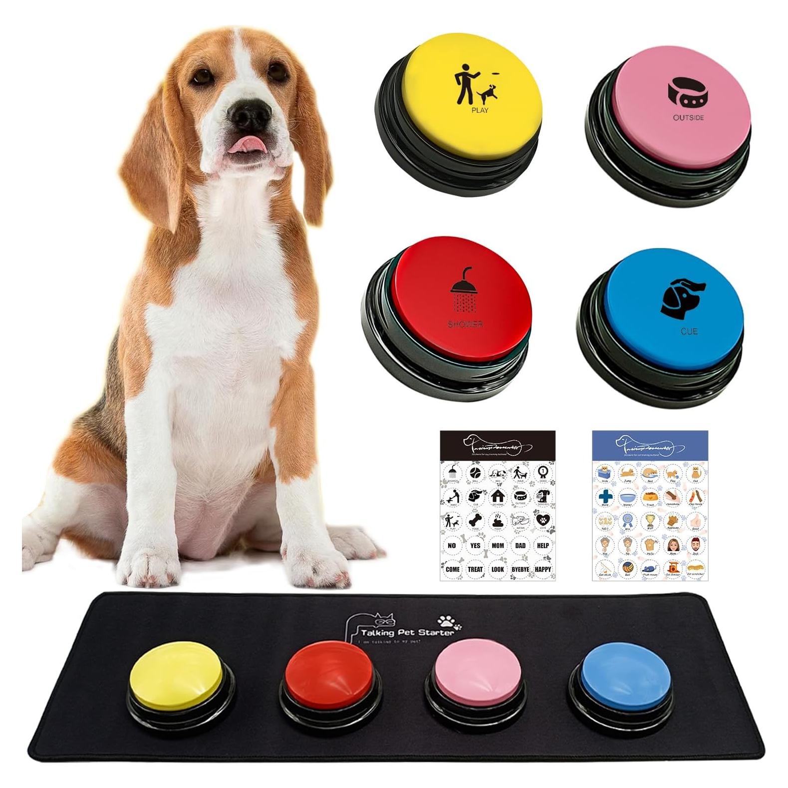 Juego de 4 Botones de Comunicación para Perros BOSKEY