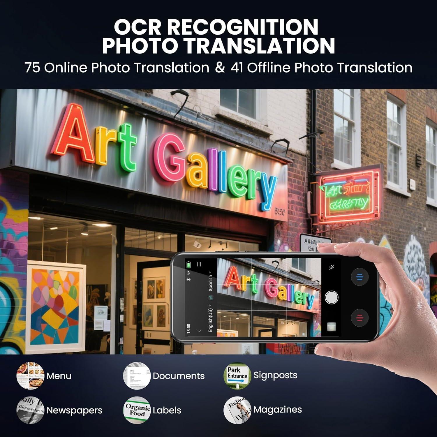 Traductor de Idiomas AI FLTIDUNDI A100 Pantalla Doble 150 Idiomas