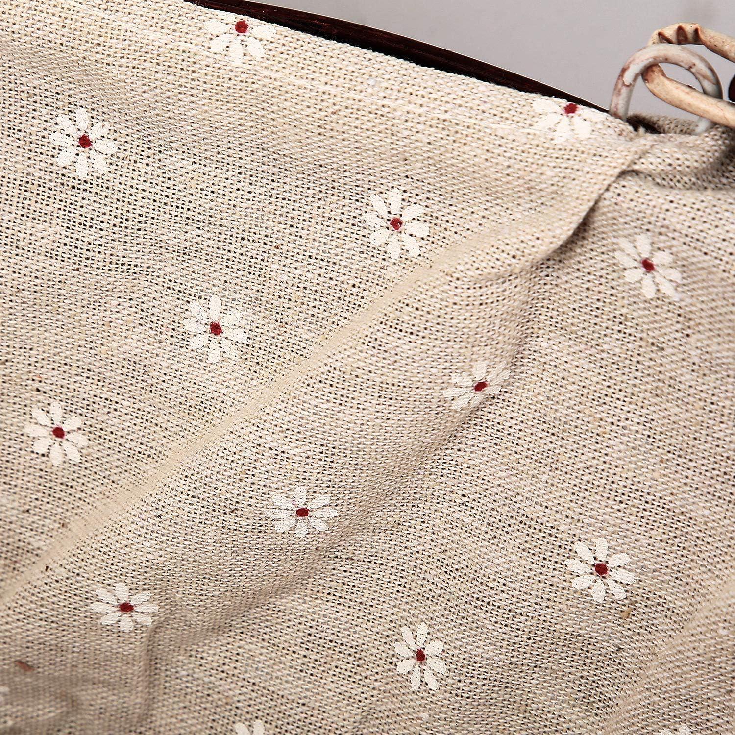 Cesta Tejida de Mimbre KINJOEK 2 Piezas con Forro Algodón