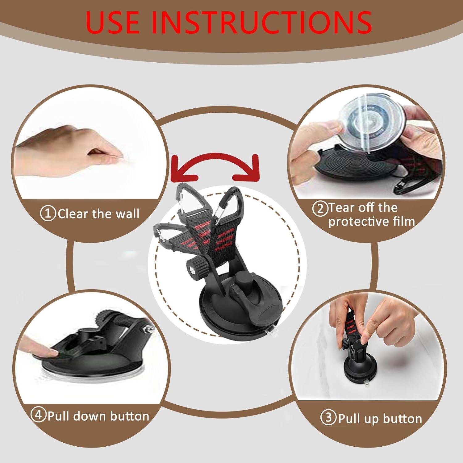 Anclajes de Ventosas DthwagfL 4 Ganchos y Clips para Lona