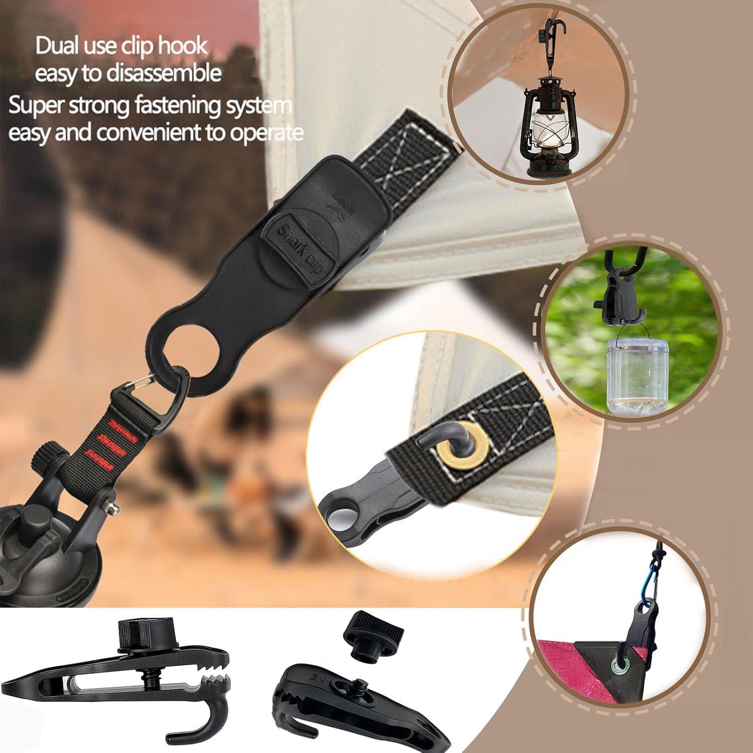 Anclajes de Ventosas DthwagfL 4 Ganchos y Clips para Lona