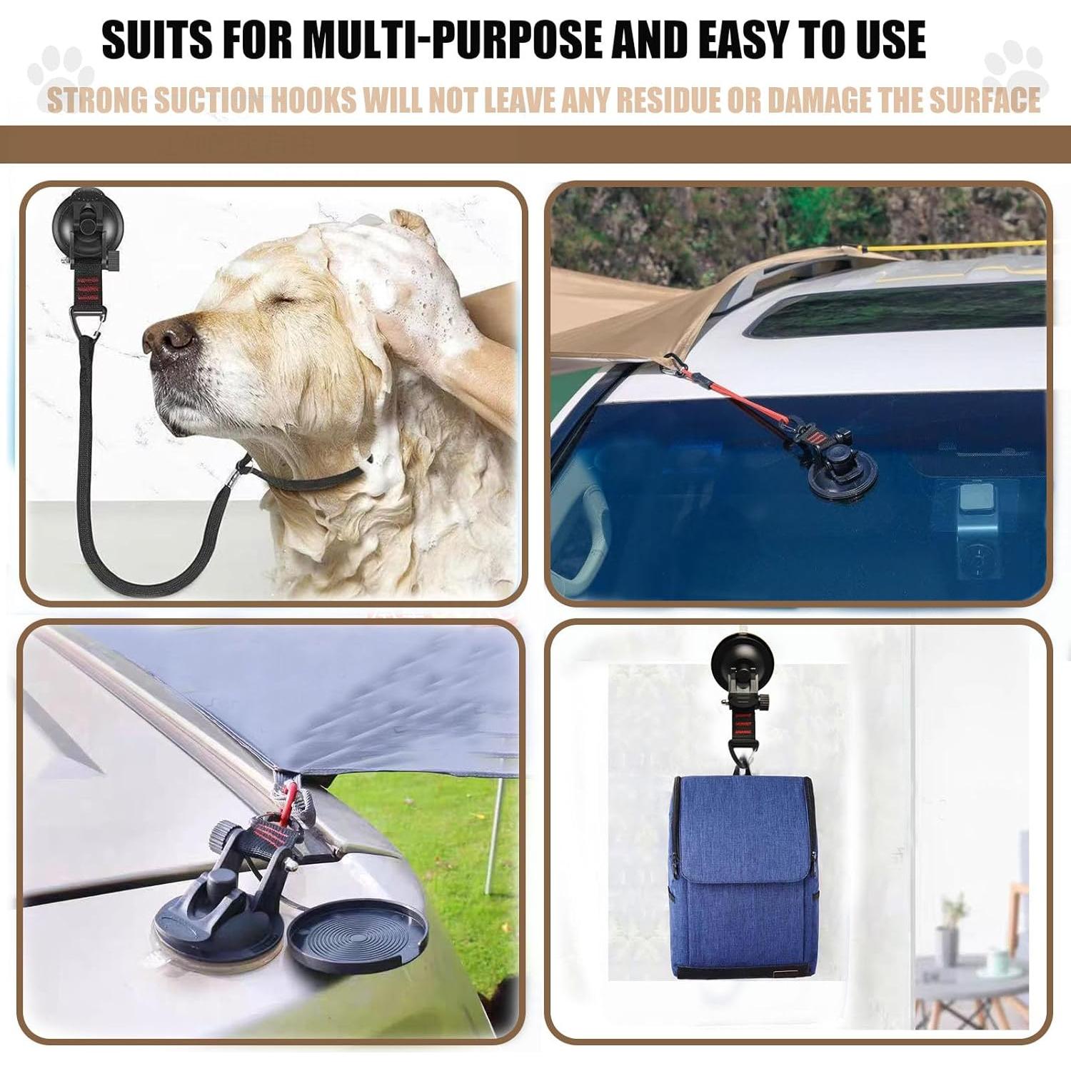 Anclajes de Ventosas DthwagfL 4 Ganchos y Clips para Lona