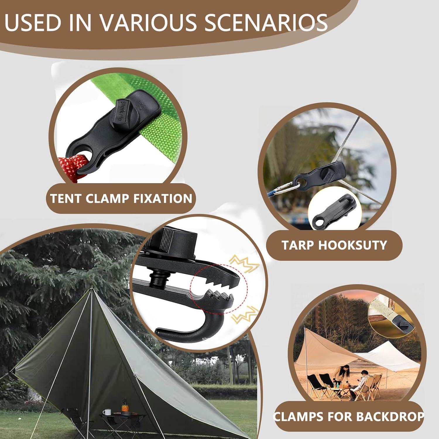 Anclajes de Ventosas DthwagfL 4 Ganchos y Clips para Lona