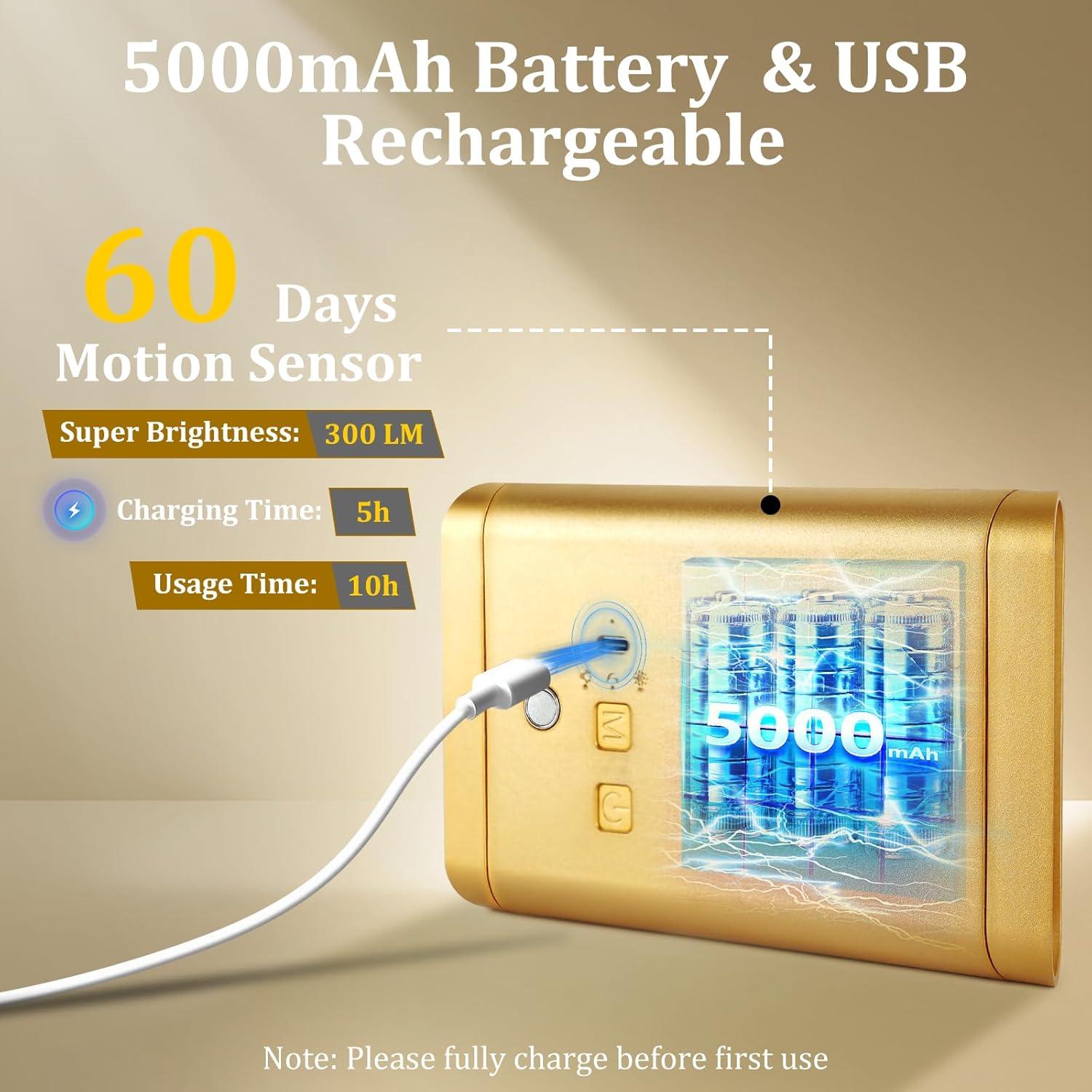 Luz de Aplique de Pared Eneru con Sensor de Movimiento 5000mAh