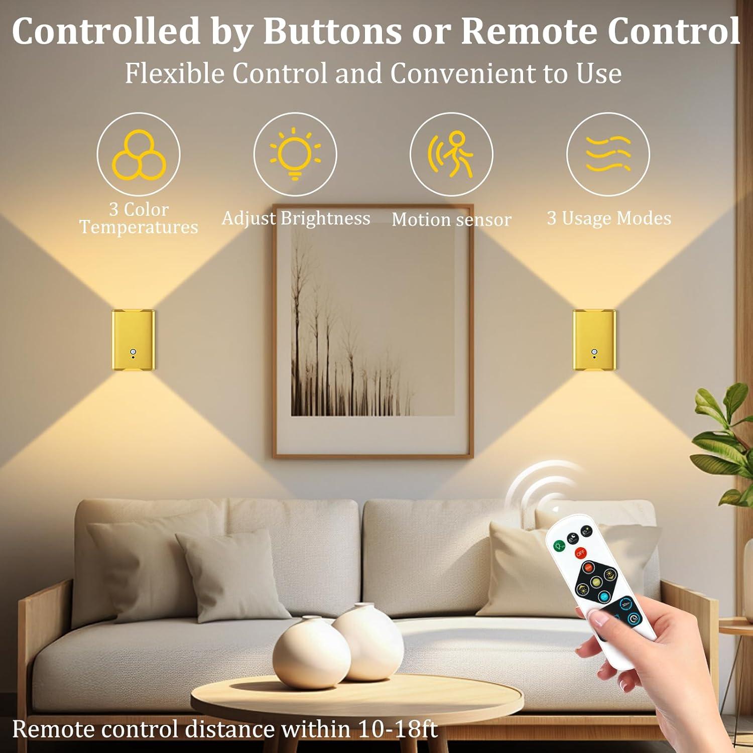 Luz de Aplique de Pared Eneru con Sensor de Movimiento 5000mAh