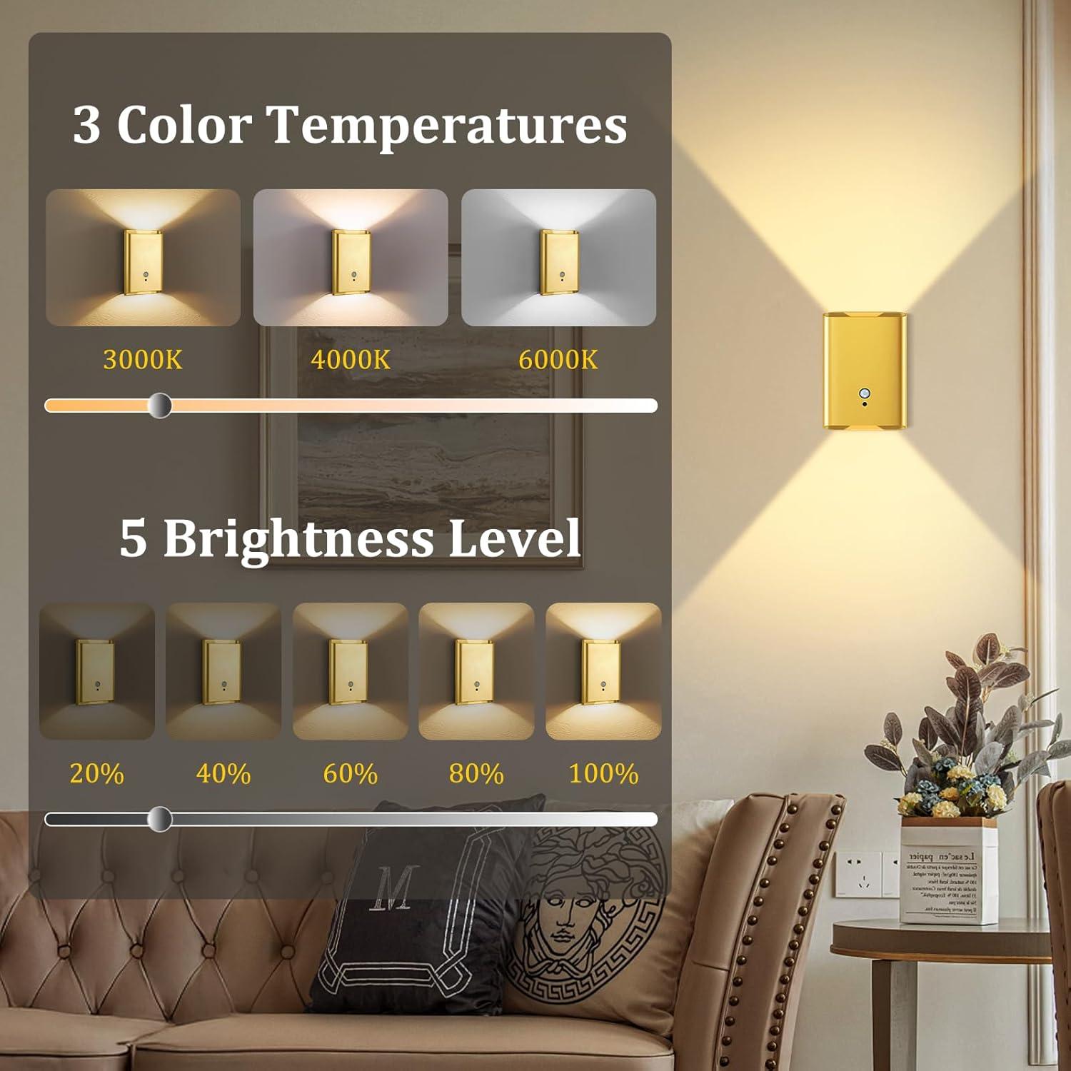 Luz de Aplique de Pared Eneru con Sensor de Movimiento 5000mAh