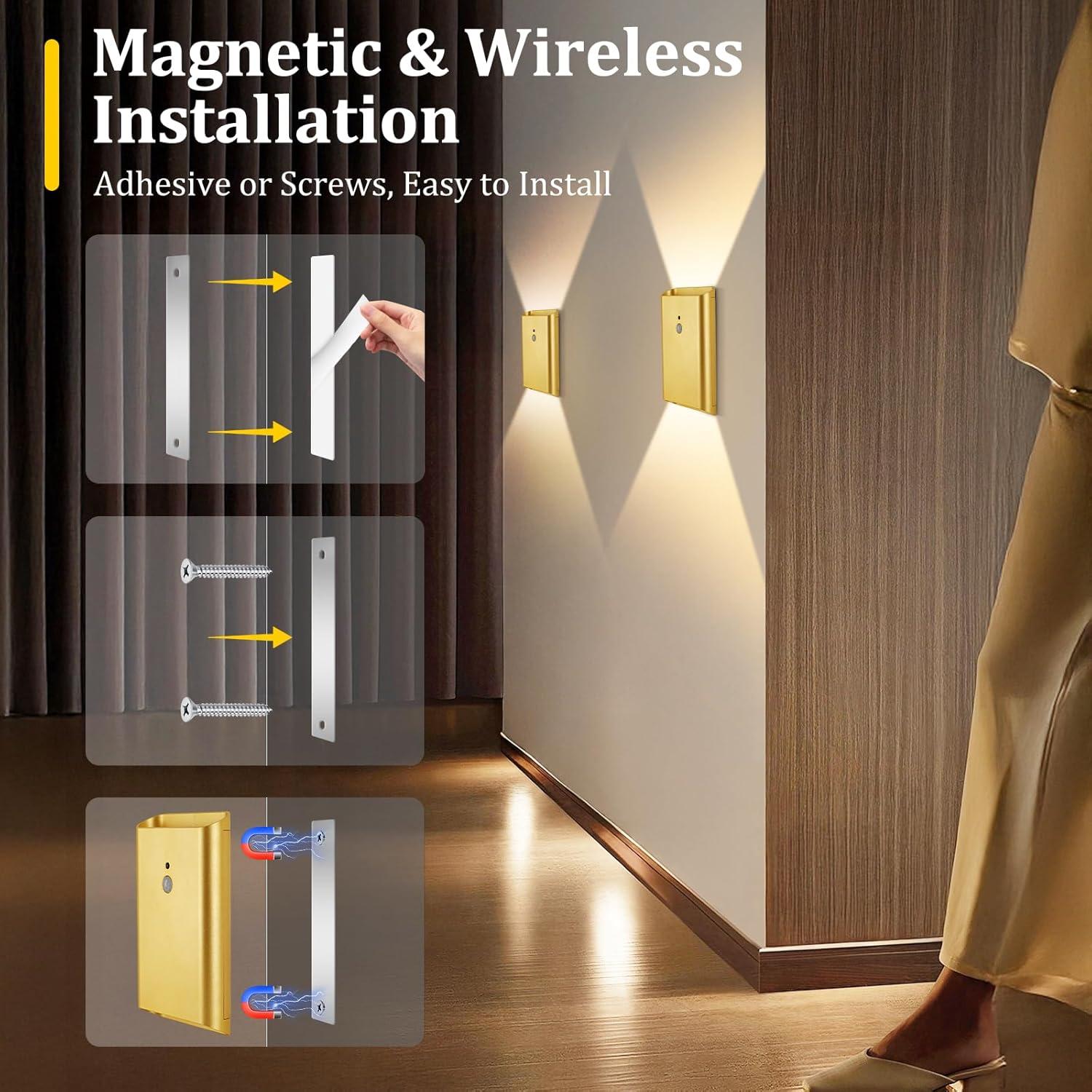 Luz de Aplique de Pared Eneru con Sensor de Movimiento 5000mAh