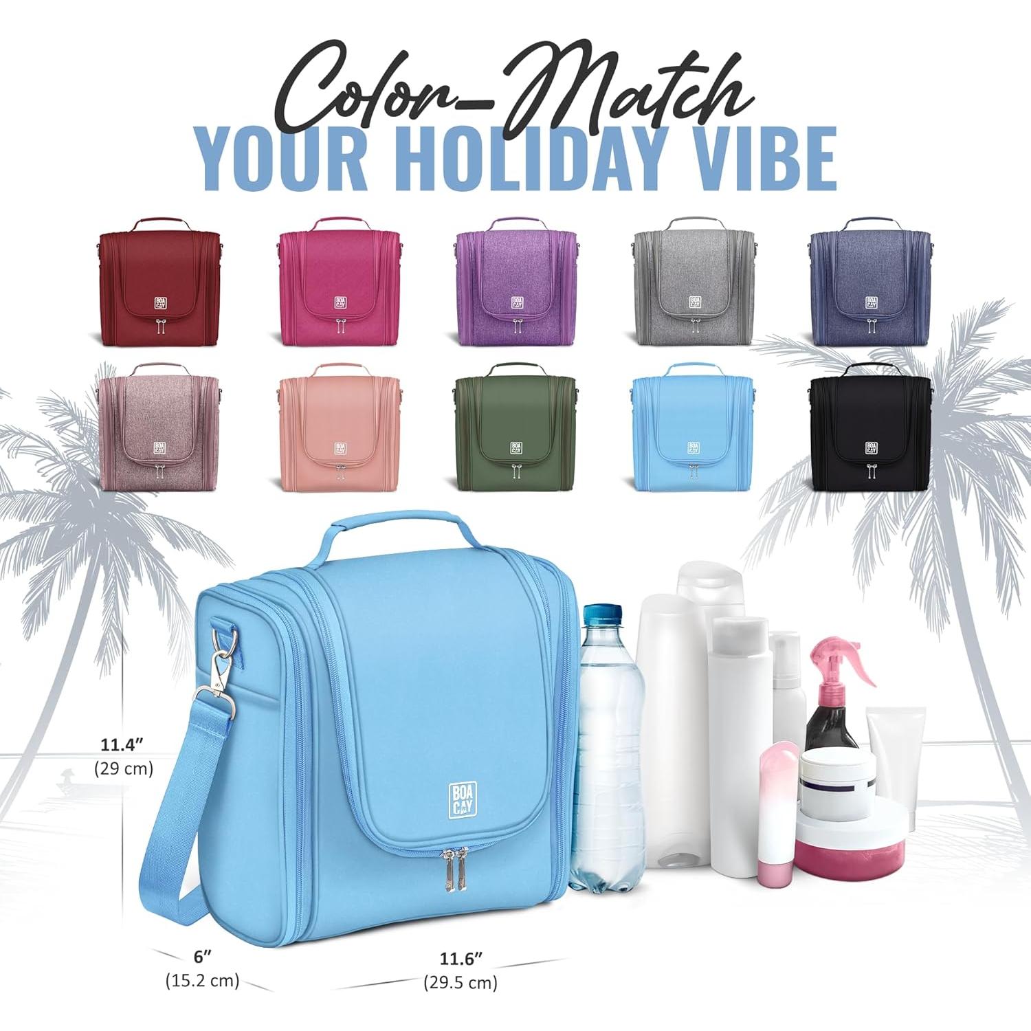 Bolsa de Aseo Colgante Extra Grande BOACAY Azul Bebé