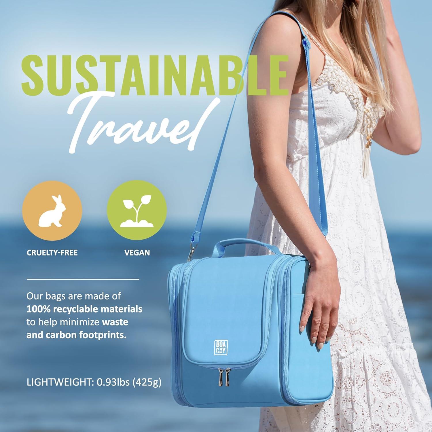 Bolsa de Aseo Colgante Extra Grande BOACAY Azul Bebé