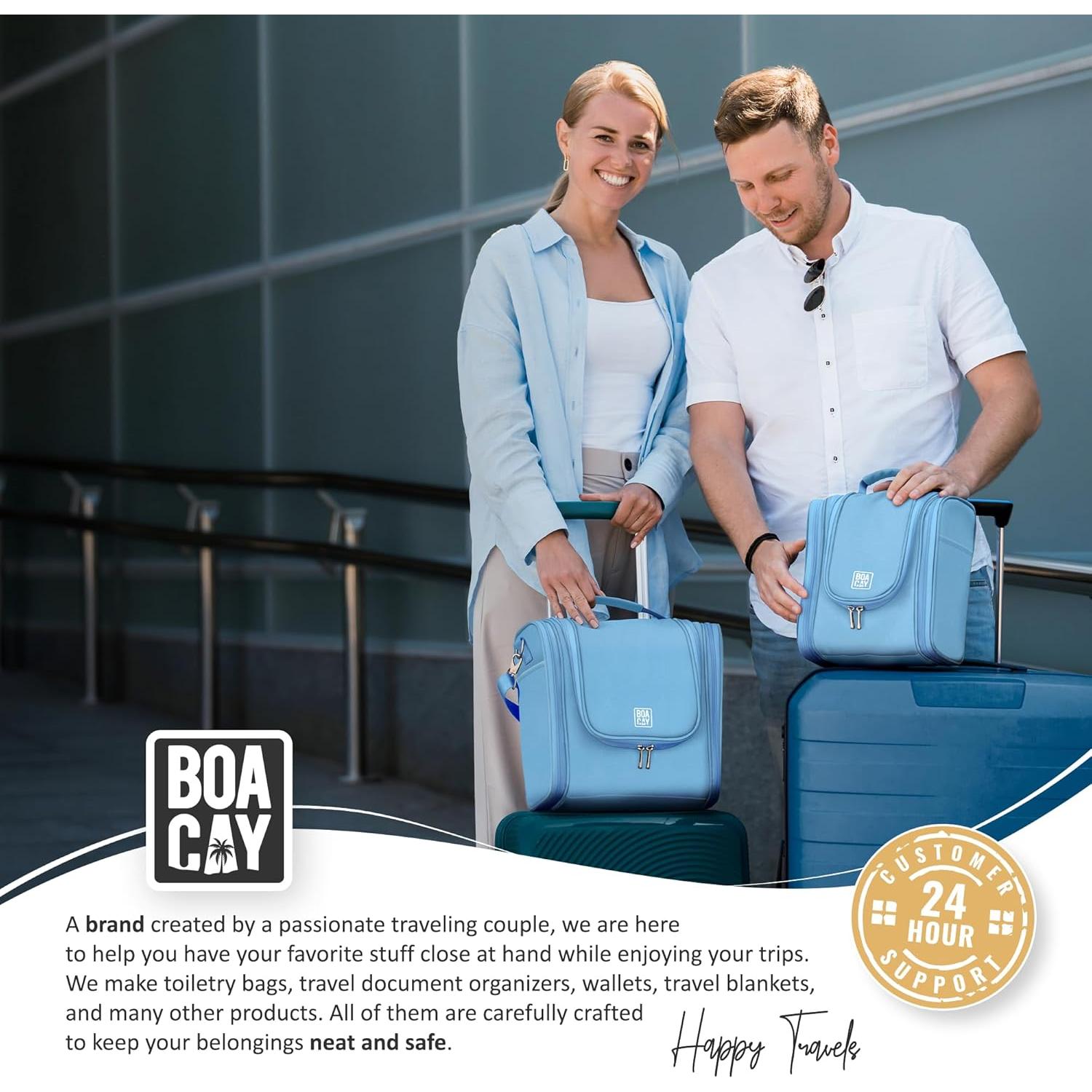 Bolsa de Aseo Colgante Extra Grande BOACAY Azul Bebé