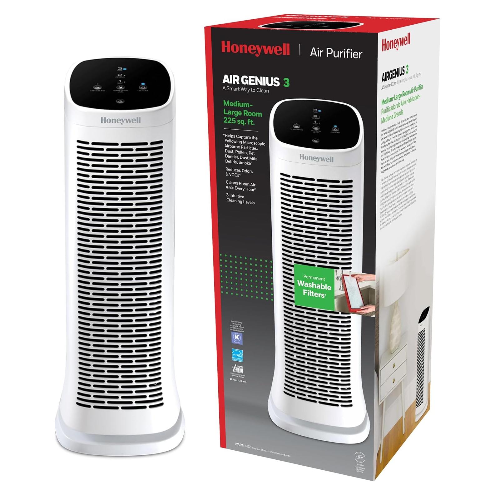 Purificador de Aire Honeywell HFD300 AirGenius 3 Blanco 20.9 m²
