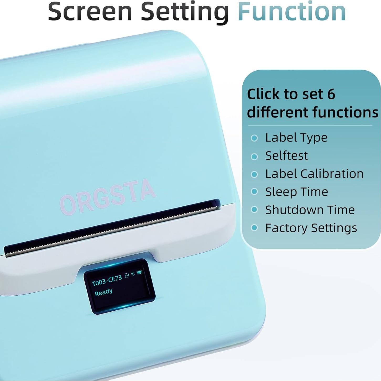 Impresora de Etiquetas ORGSTA T003 Bluetooth 3.15" Térmica