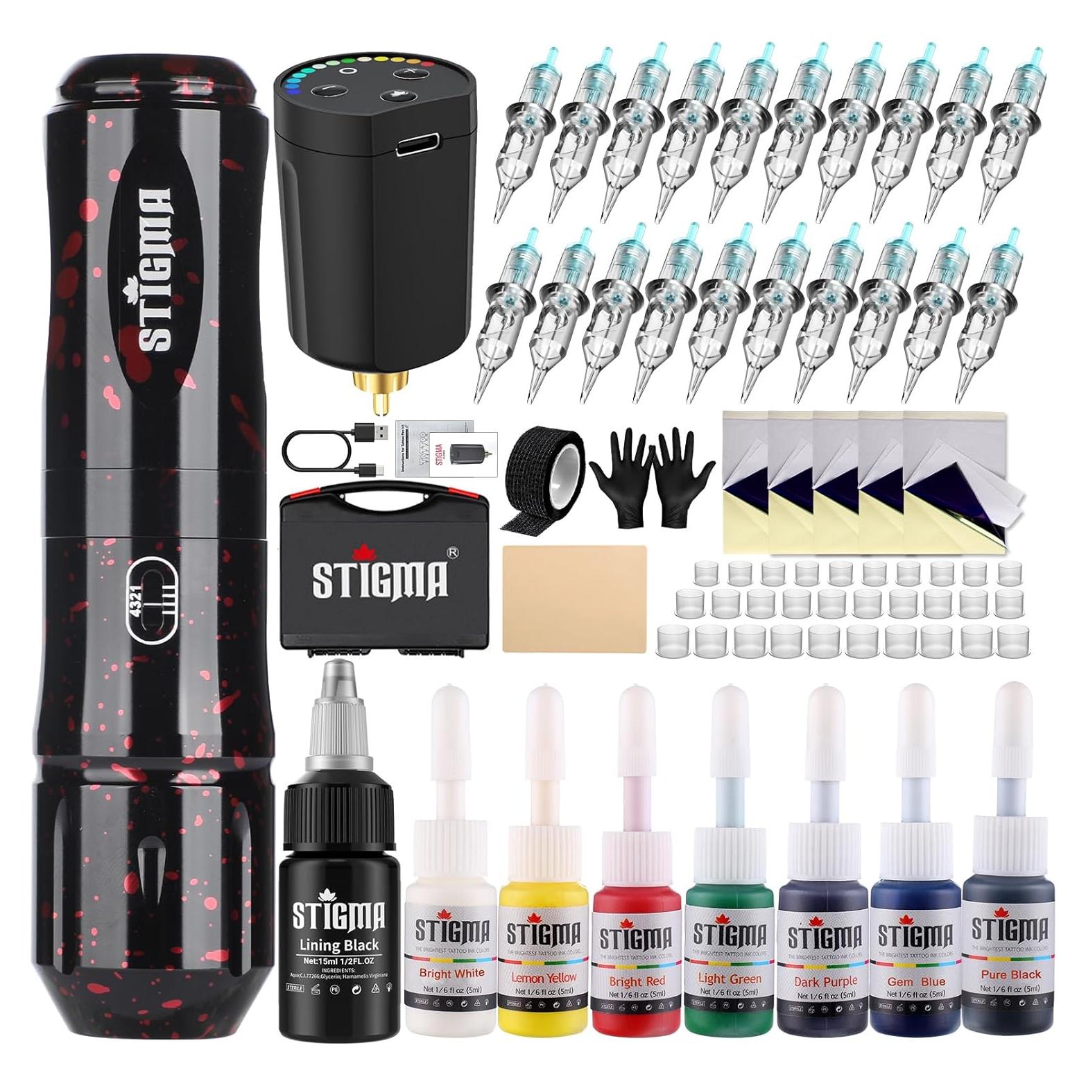 Kit de Tatuaje Inalámbrico STIGMA 2025 con Batería 1400 mAh