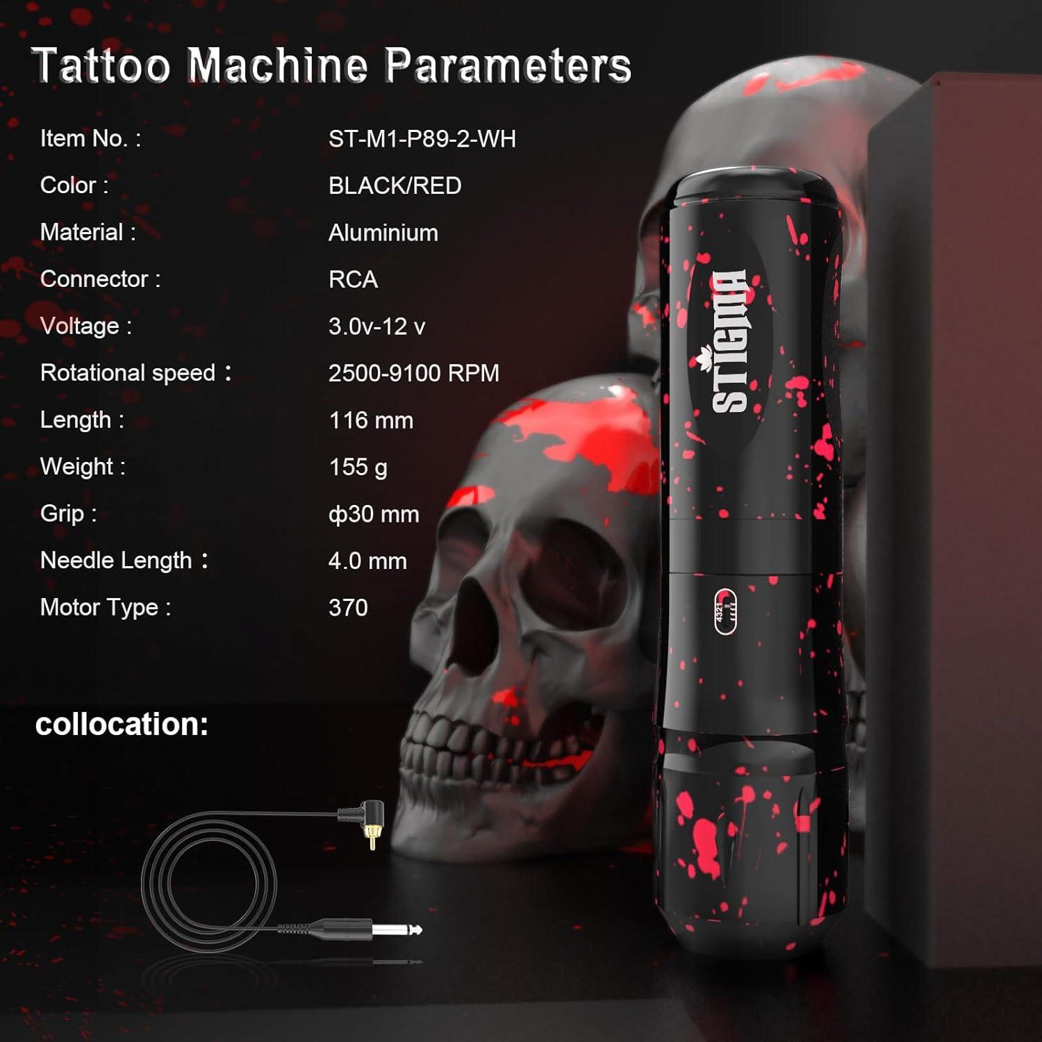 Kit de Tatuaje Inalámbrico STIGMA 2025 con Batería 1400 mAh