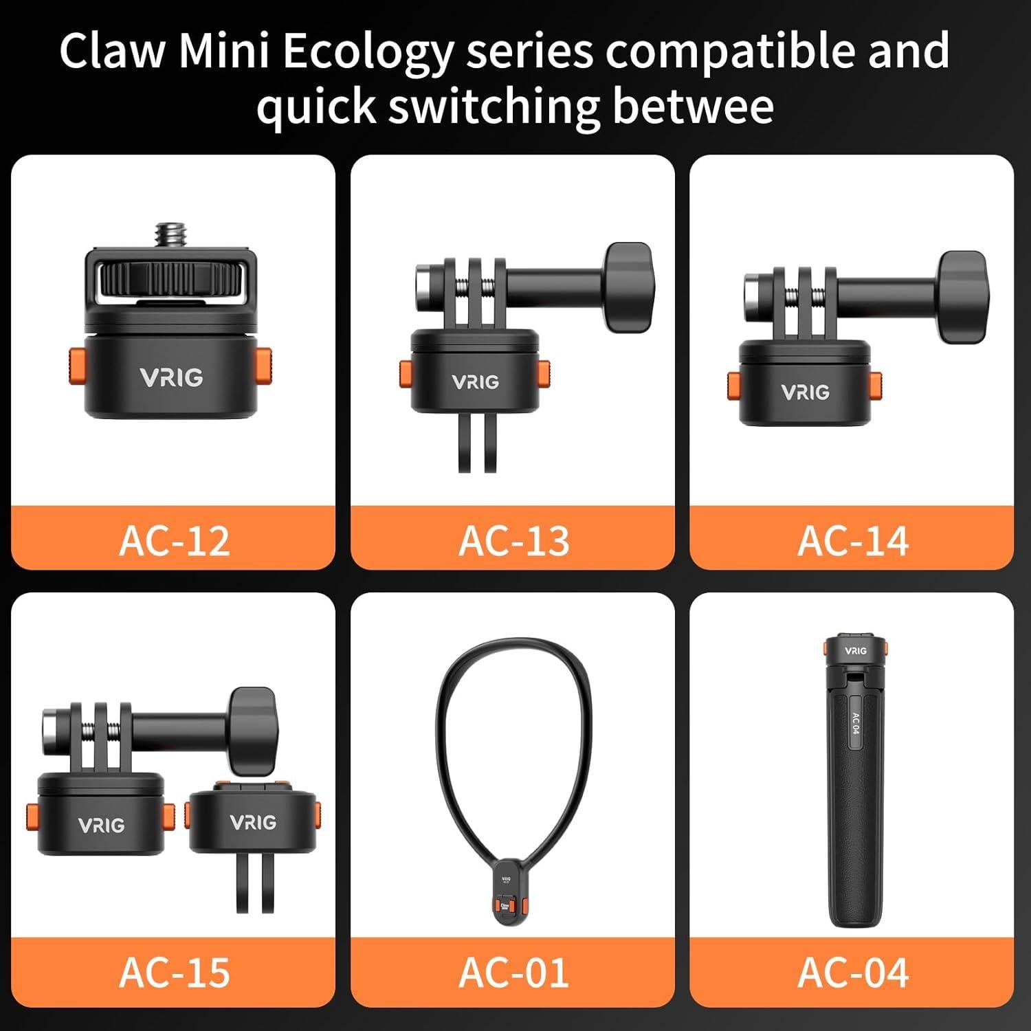 Placa de liberación rápida VRIG Claw Mini 1/4 para trípode