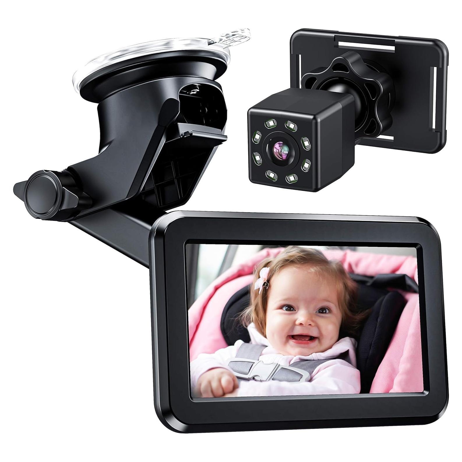 Espejo de Coche para Bebé Itomoro con Cámara HD y Visión Nocturna