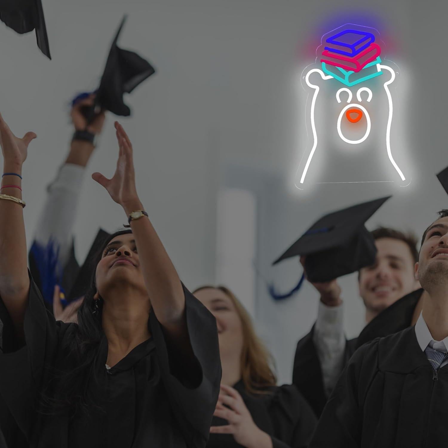 Luz de neón LED Oso con Libros XUENEYSILED 0.52 kg