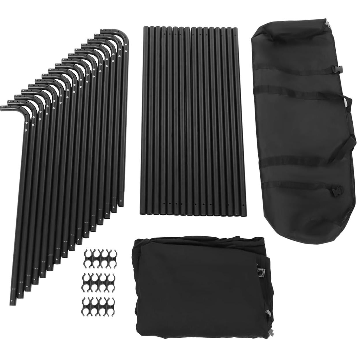 Pantalla de Fondo Negra 4x2.4m Fifizoo con Soporte Plegable