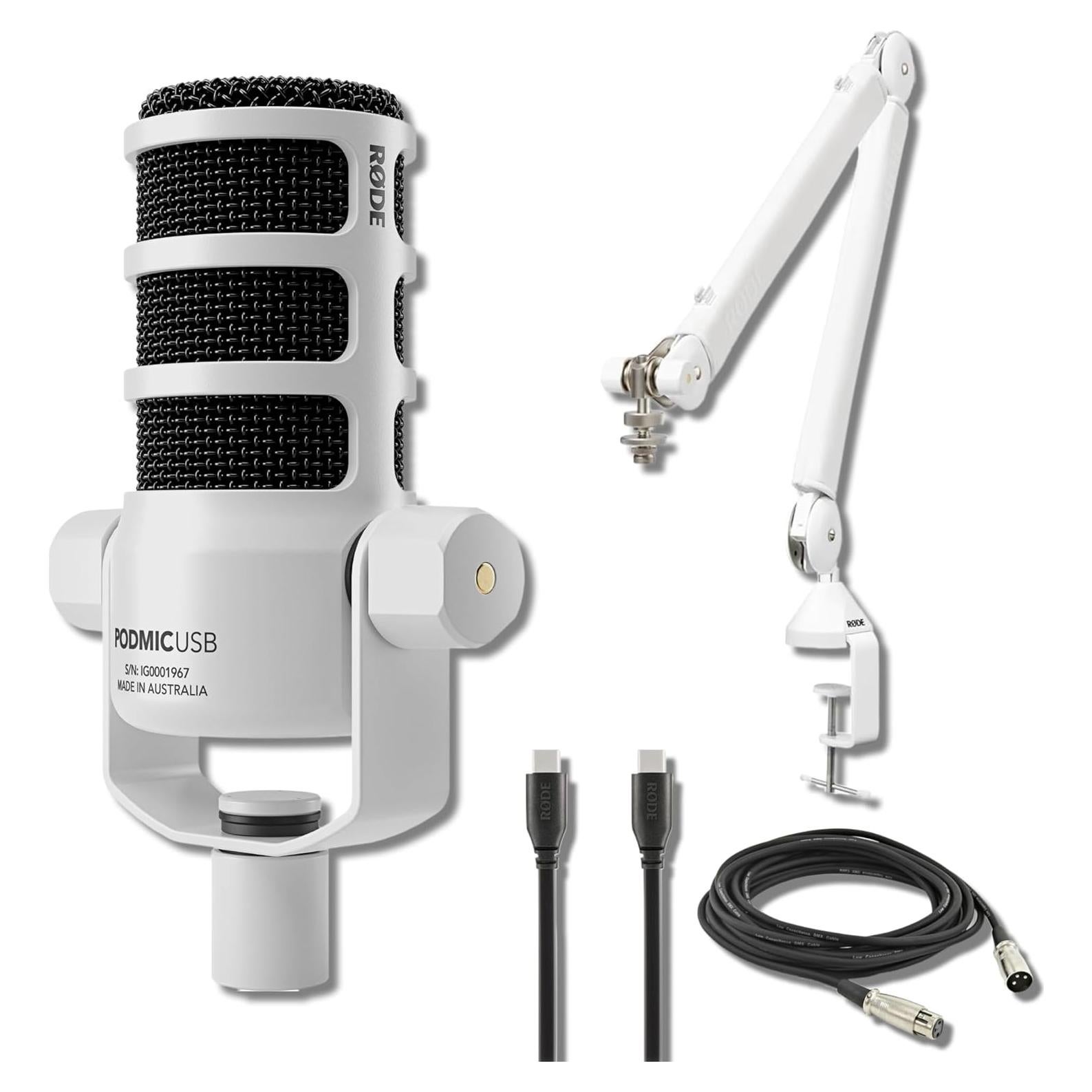 Micrófono Dinámico Rode PodMic USB y XLR con Brazo PSA1+