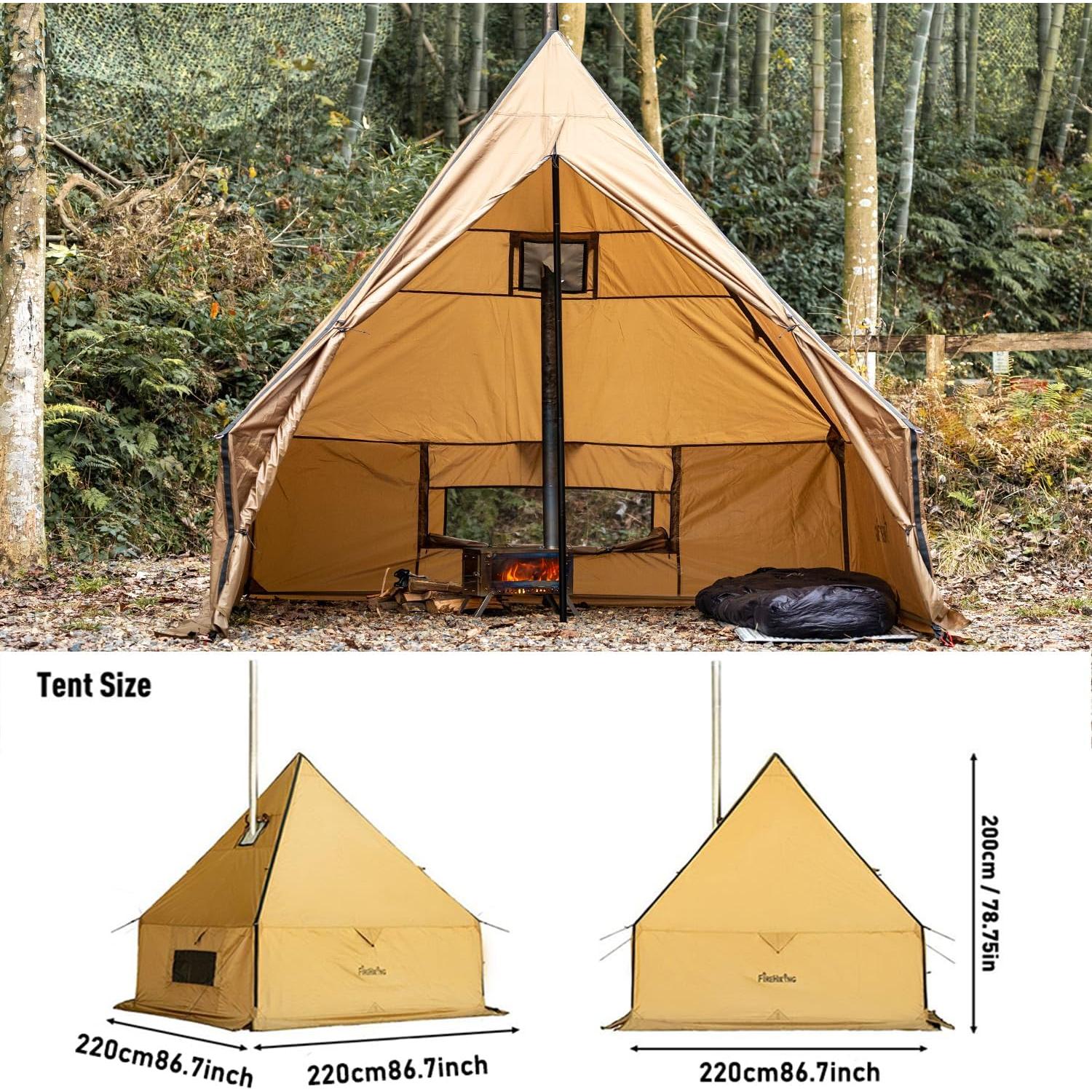 Tienda de Camping Pirámide FIREHIKING 2.2m 1-2 Personas