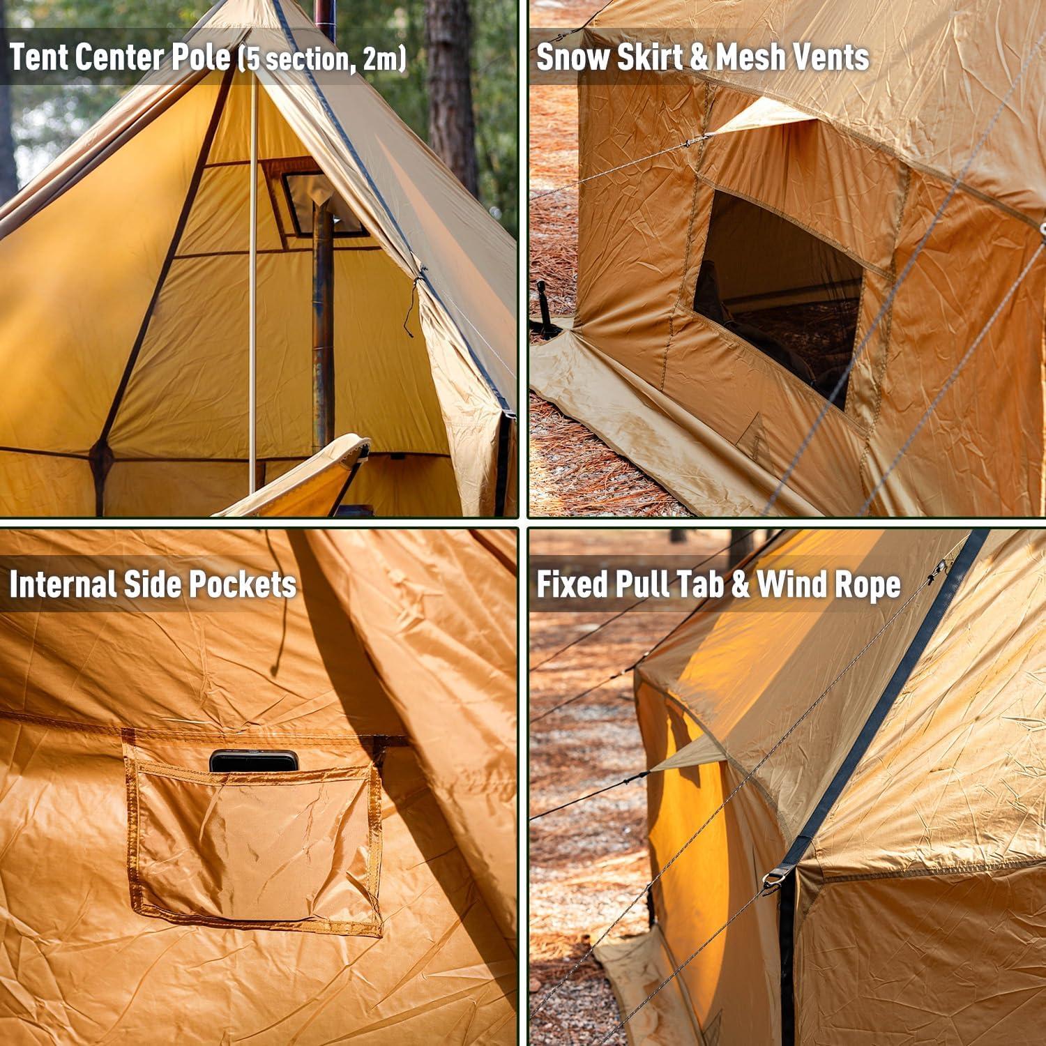 Tienda de Camping Pirámide FIREHIKING 2.2m 1-2 Personas