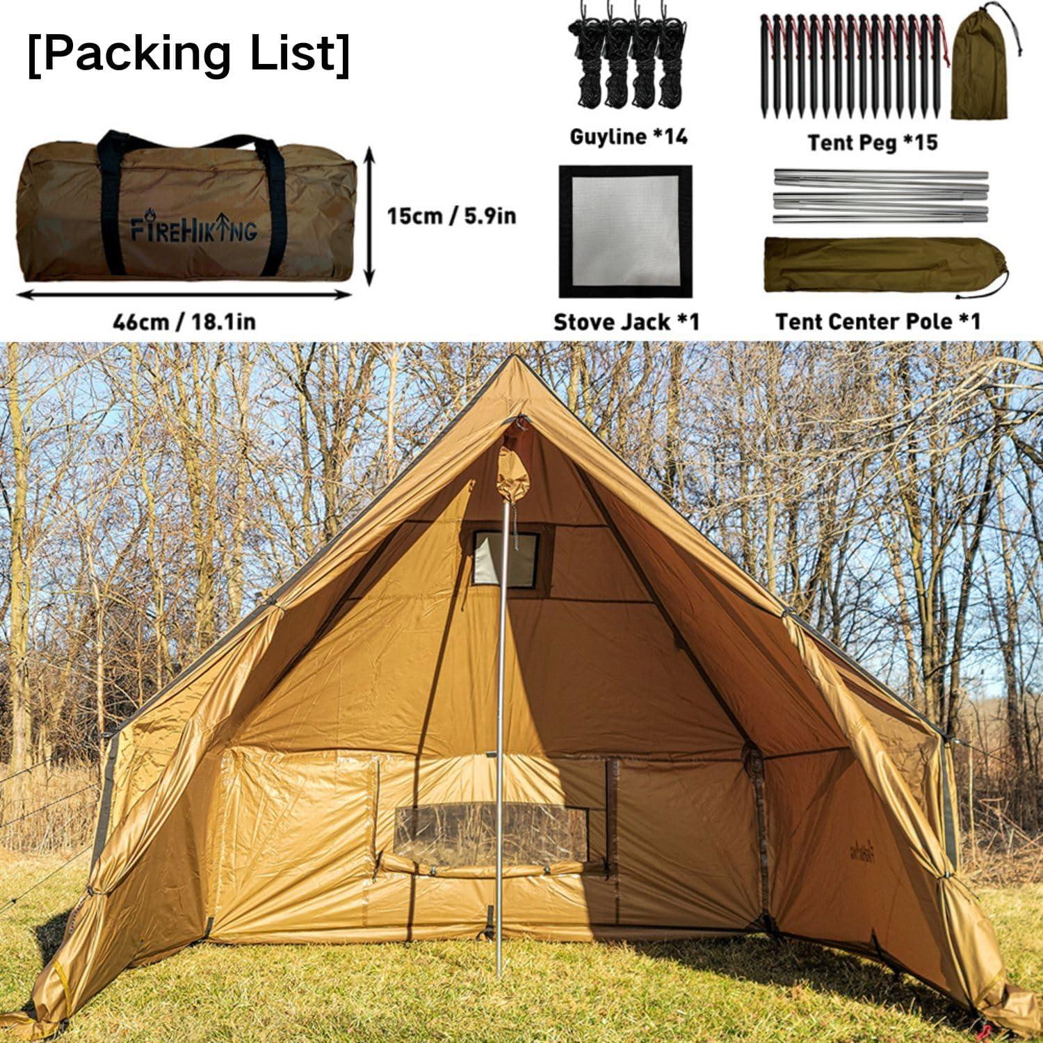 Tienda de Camping Pirámide FIREHIKING 2.2m 1-2 Personas