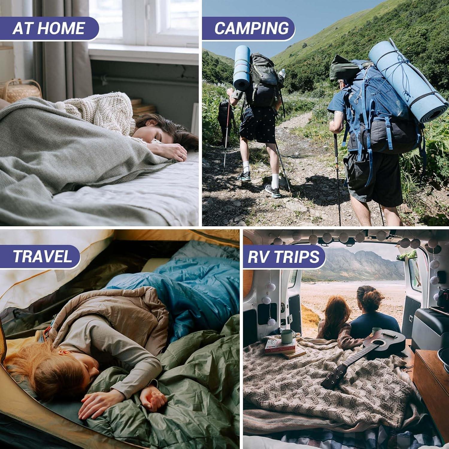 Saco de dormir KingCamp XL impermeable para clima frío y cálido