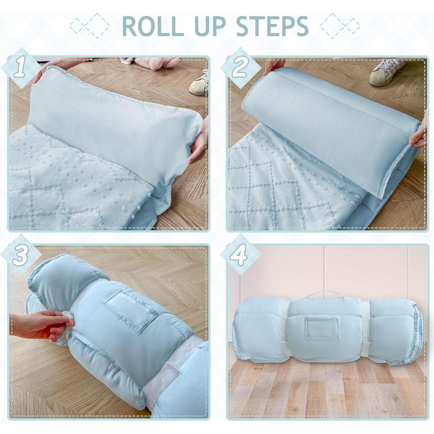 Mats de Siesta VIVILINEN Azul 140x58 cm con Almohada