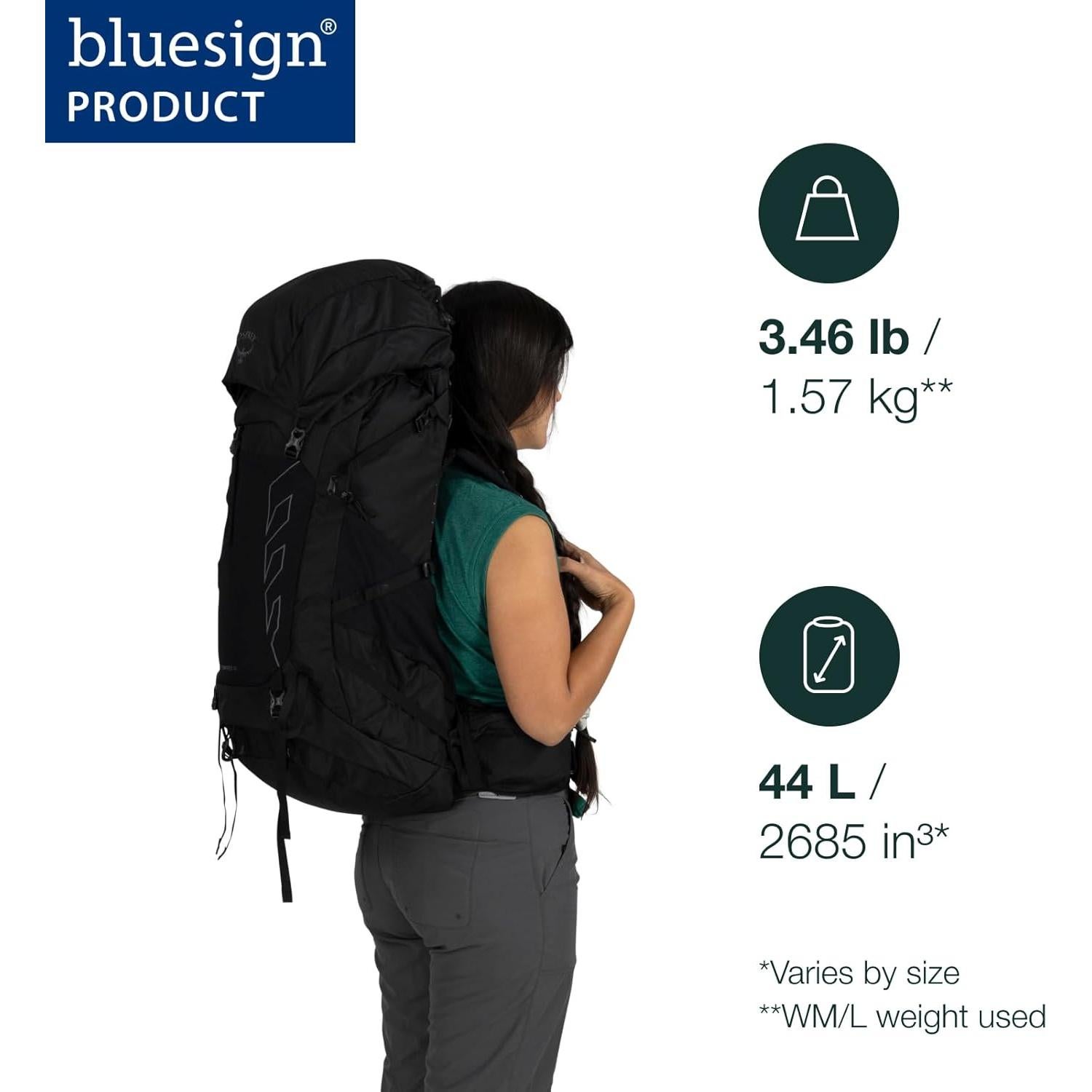 Mochila de Senderismo Osprey Tempest 44L Mujeres XS/S Negra