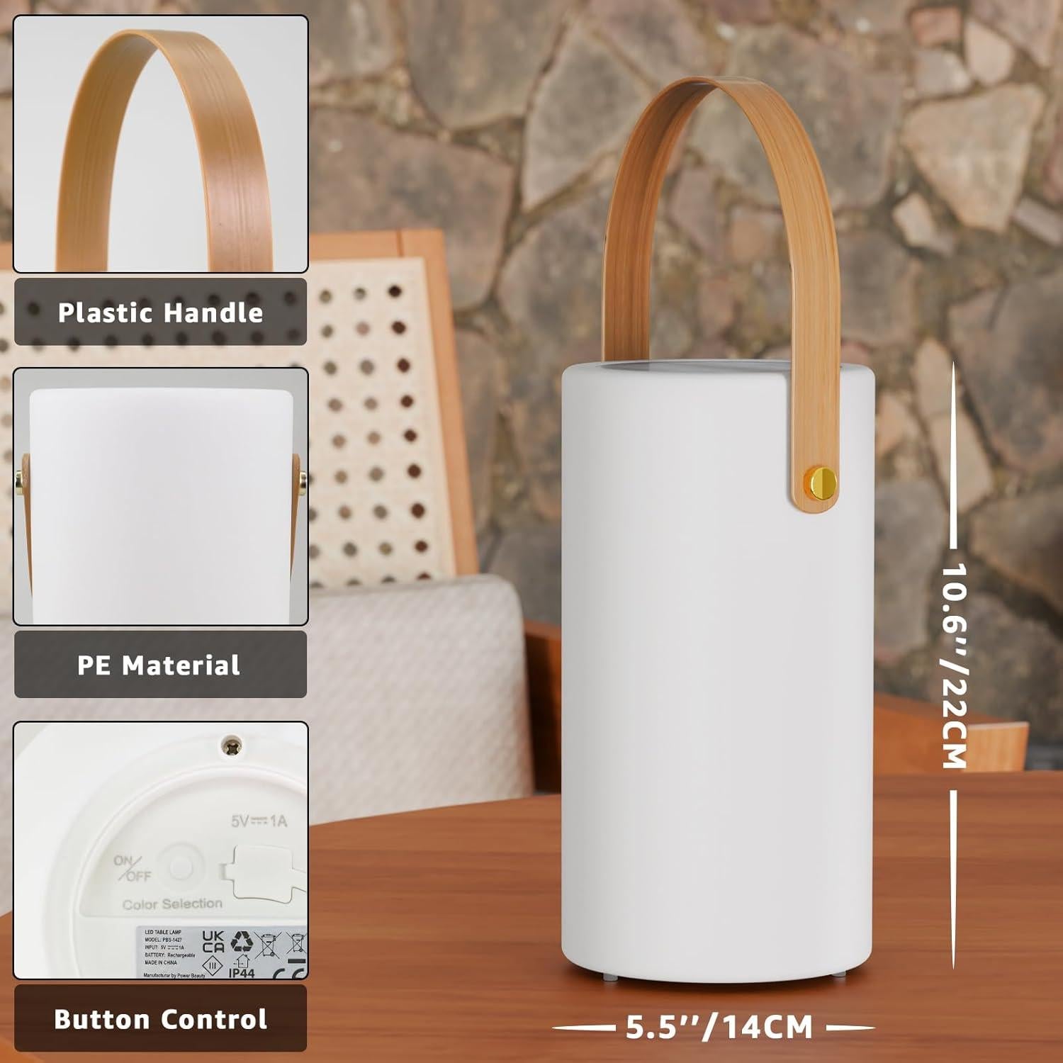 Lámpara de Mesa Solar LED NiceBuy 2 Paquetes IP44 Recargable