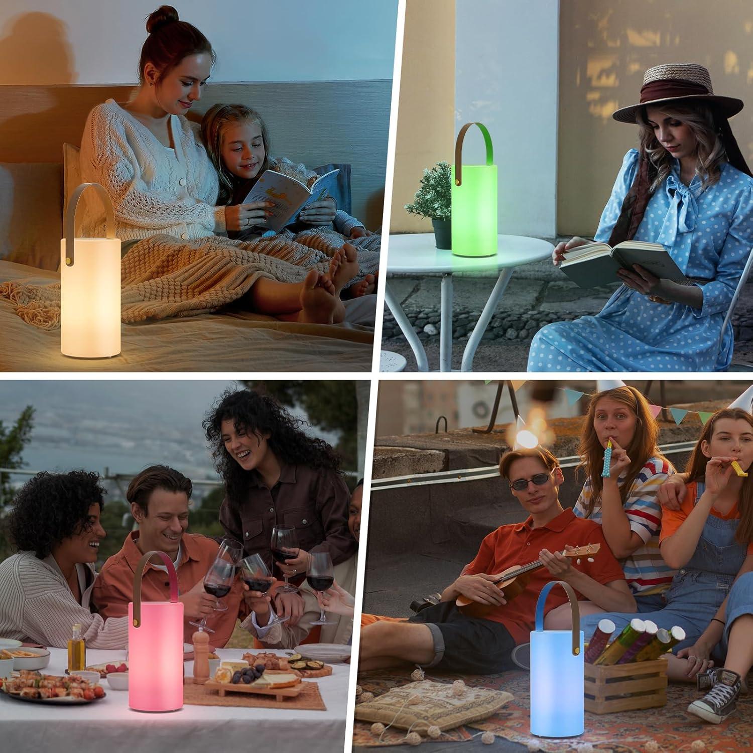 Lámpara de Mesa Solar LED NiceBuy 2 Paquetes IP44 Recargable