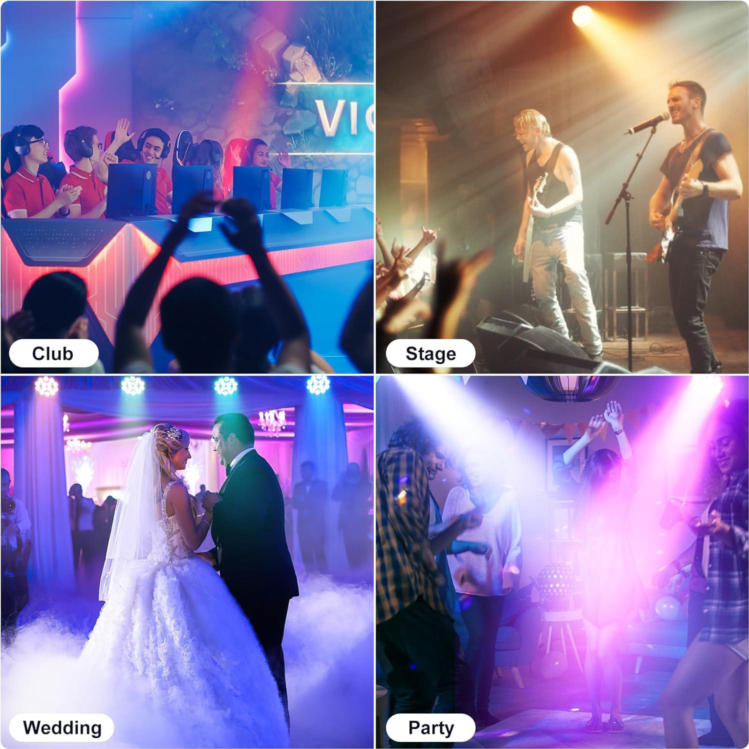 Luz Par LED RGBW 14X18W DMX512 para Escenario y Eventos