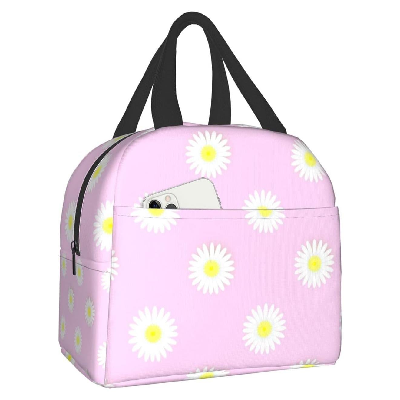 Bolsa de Almuerzo Aislada Carati Floral Rosa 22x13x20 cm