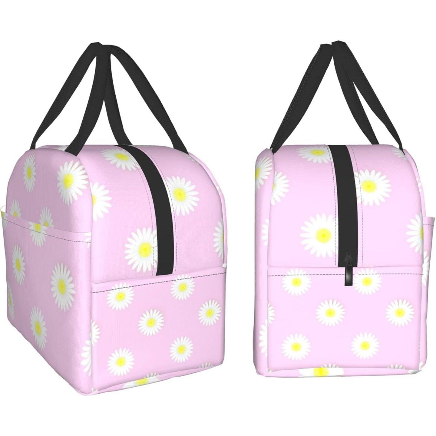 Bolsa de Almuerzo Aislada Carati Floral Rosa 22x13x20 cm