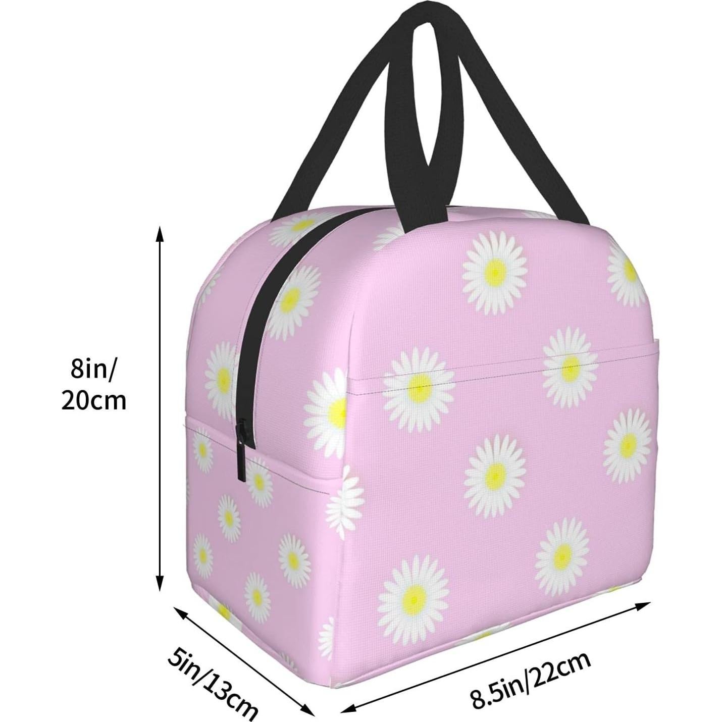 Bolsa de Almuerzo Aislada Carati Floral Rosa 22x13x20 cm