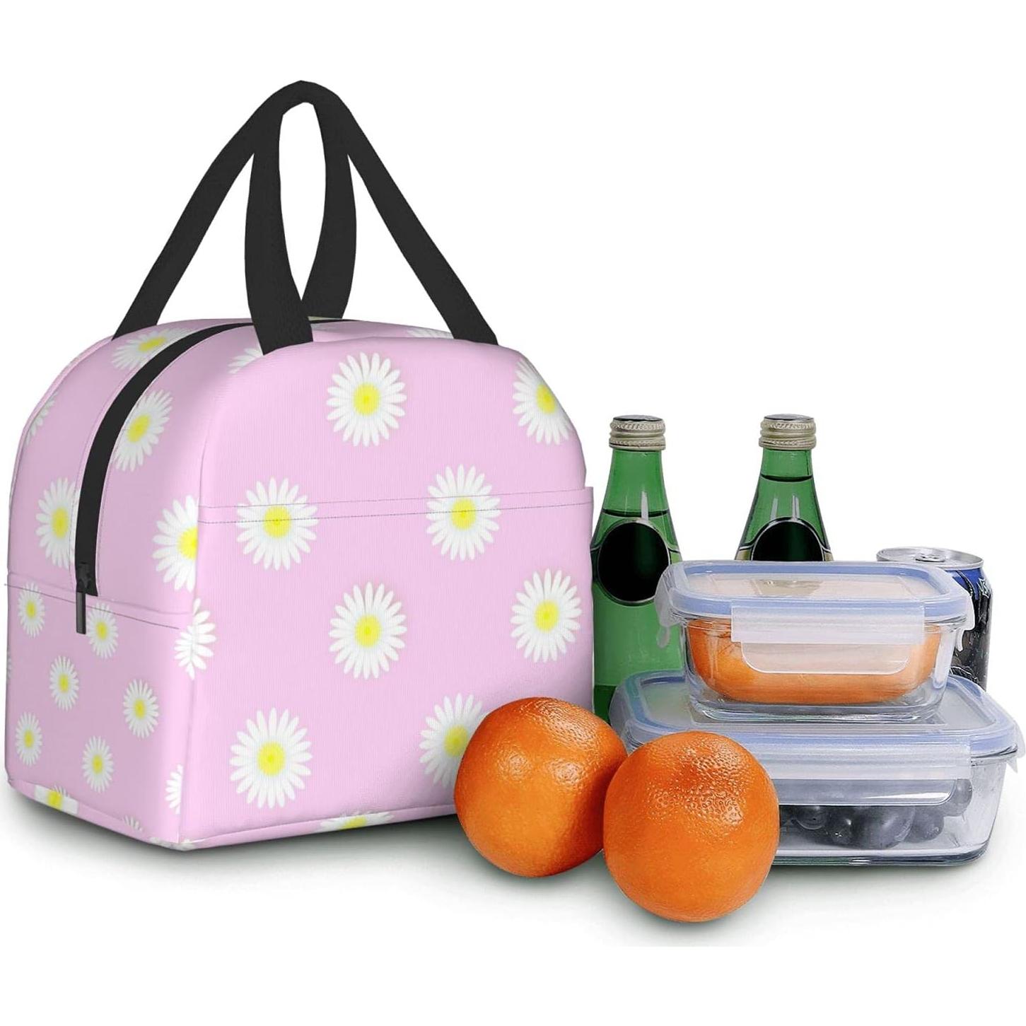 Bolsa de Almuerzo Aislada Carati Floral Rosa 22x13x20 cm